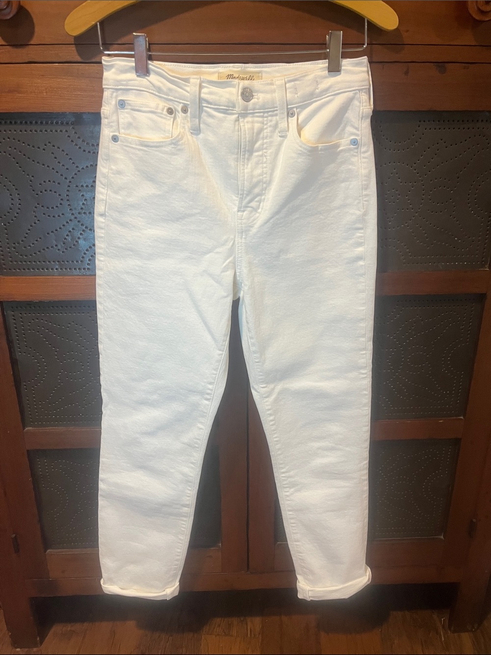 Madewell Women’s Perfect Vintage Jeans in White size 25